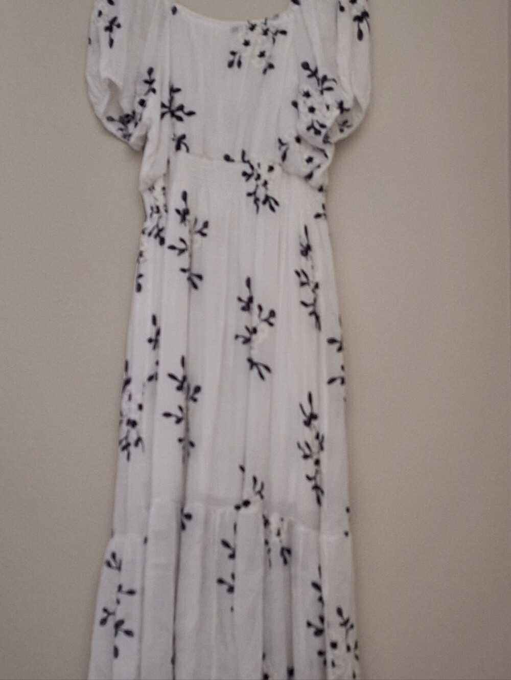 Women’s White Embroidered Maxi Dress - Classic White